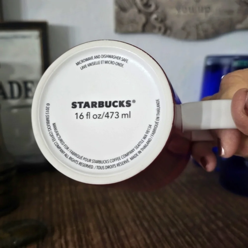 Starbucks Mug Cup Red Ombre 16 oz Tall Logo Siren 🧜‍♀️ Coffee Holiday 2015